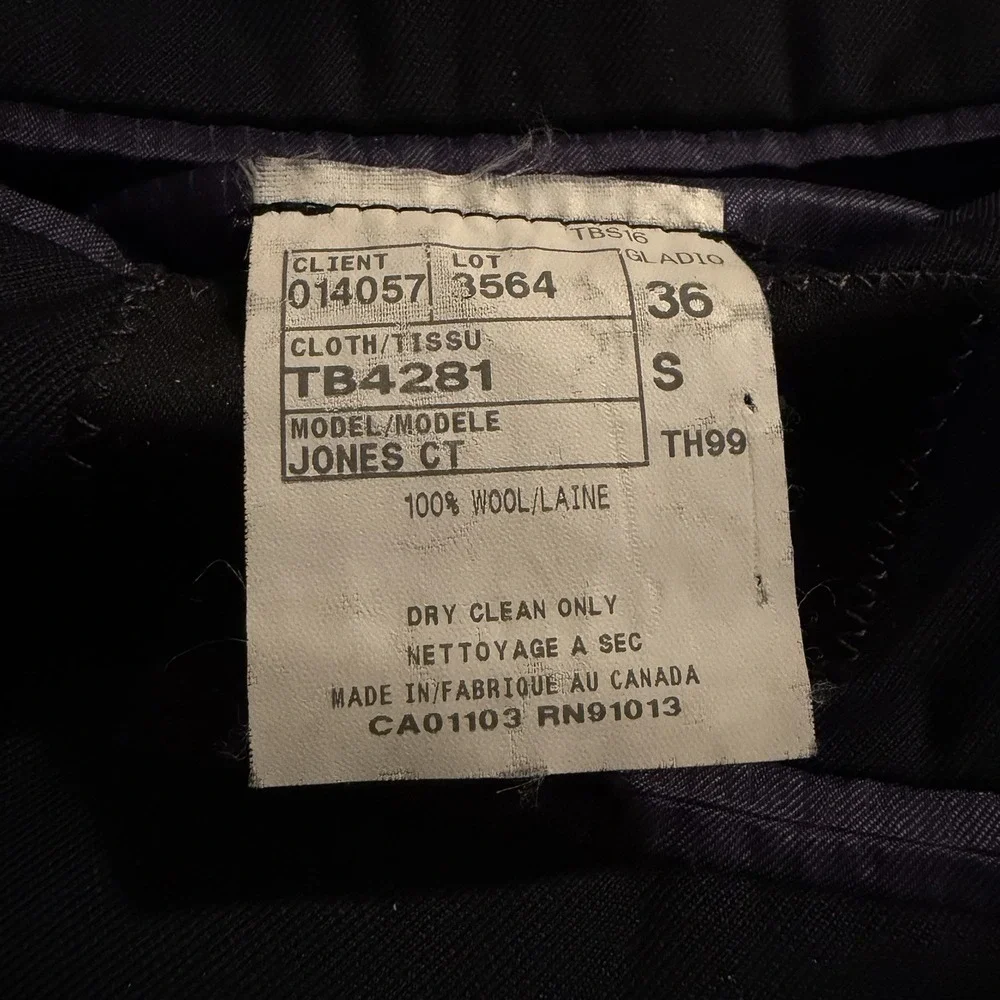 Ted Baker Endurance Jones CT 2 Piece Wool Suit Navy Blue Men's 36S Pants 29 x 30